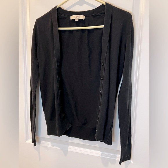 Ann Taylor Loft Black Long Sleeve Cardigan Size Small - Picture 1 of 10